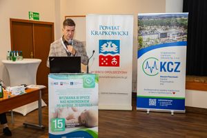 Prezentacja podczas konferencji medycznej.