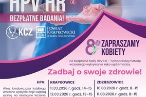 Plakat promujący badania HPV.